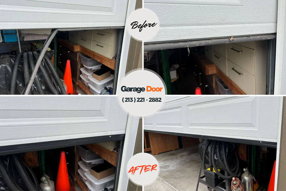 Before and after: garage door repair Country Walk, FL